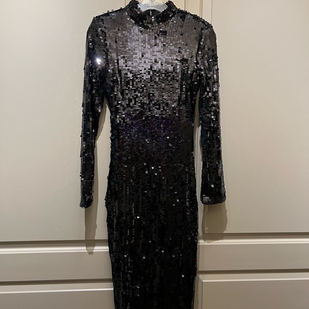 Black sequin dress